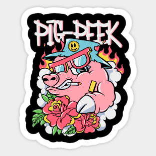 Pig peek Sticker